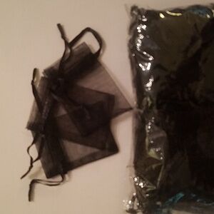 Small Black Organza Bags-NEW!